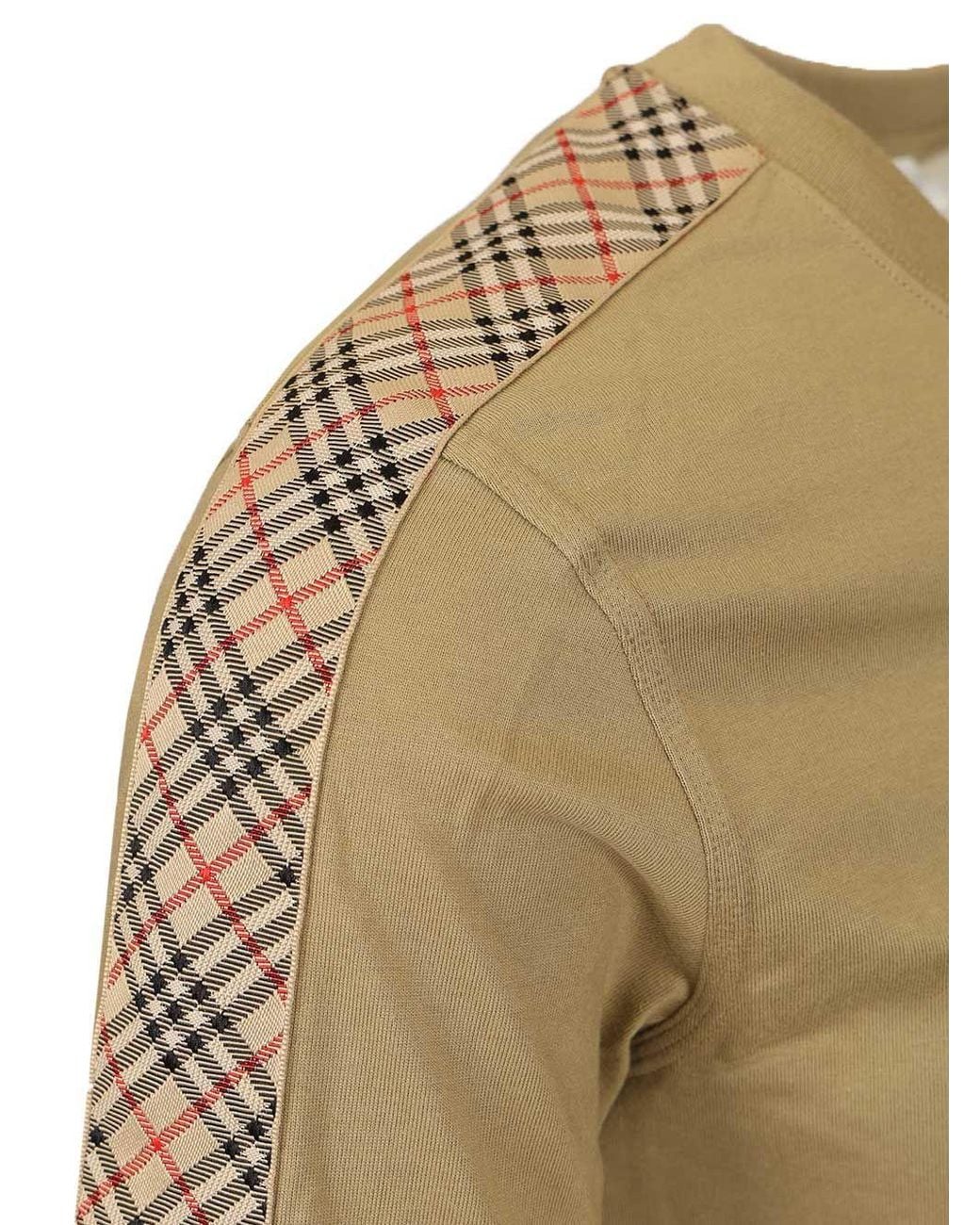 Burberry Natural Ekd Embroidered Crewneck T-Shirt for men
