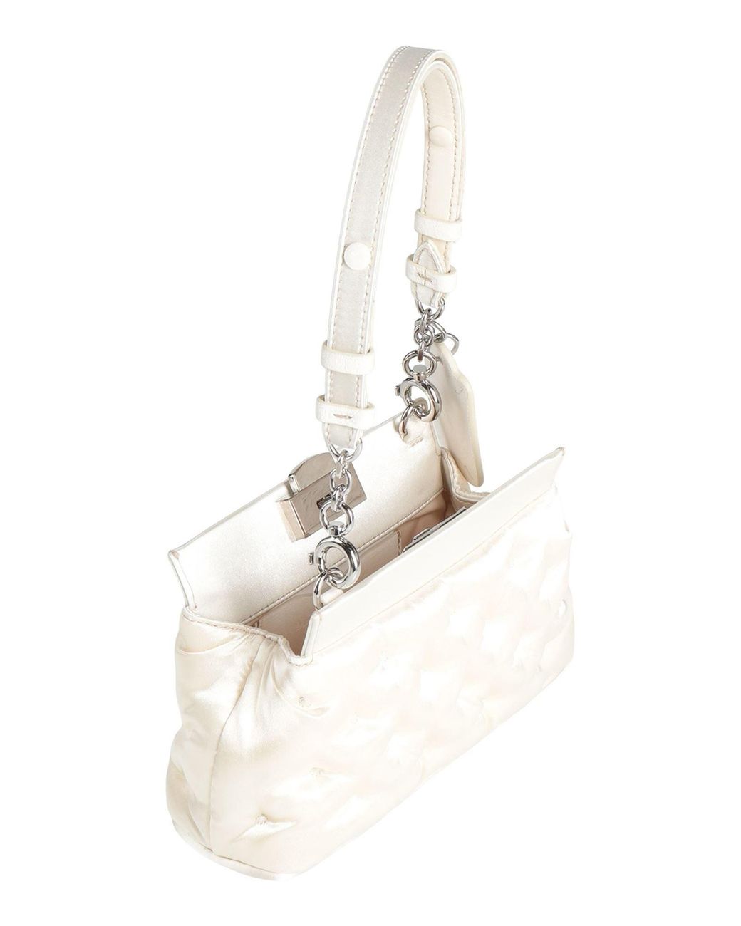 Maison Margiela White Mediumsize Satin Clutch