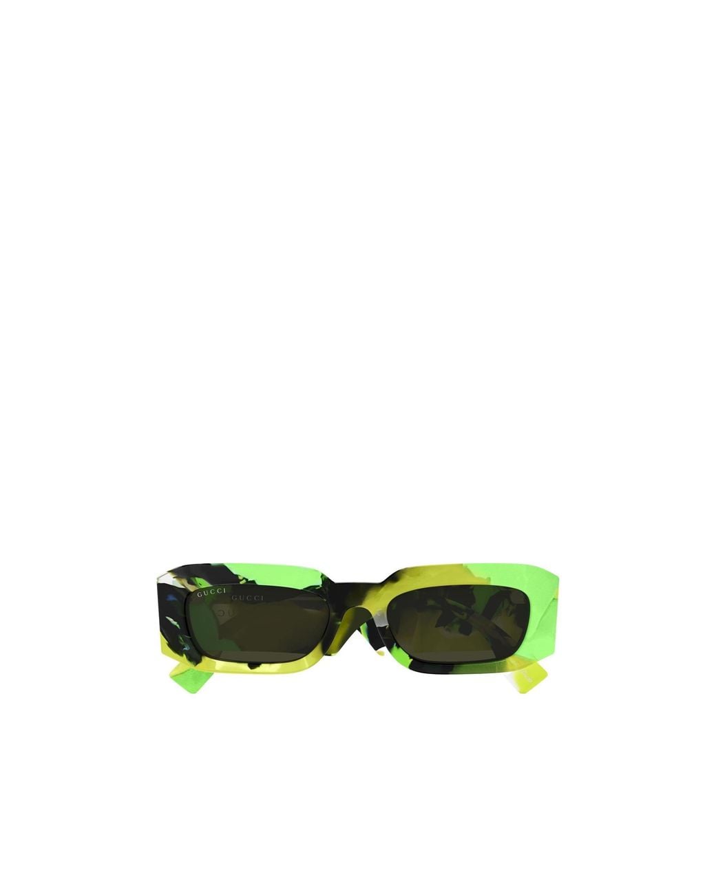 Gucci Green Eyewear Rectangular Frame Sunglasses for men