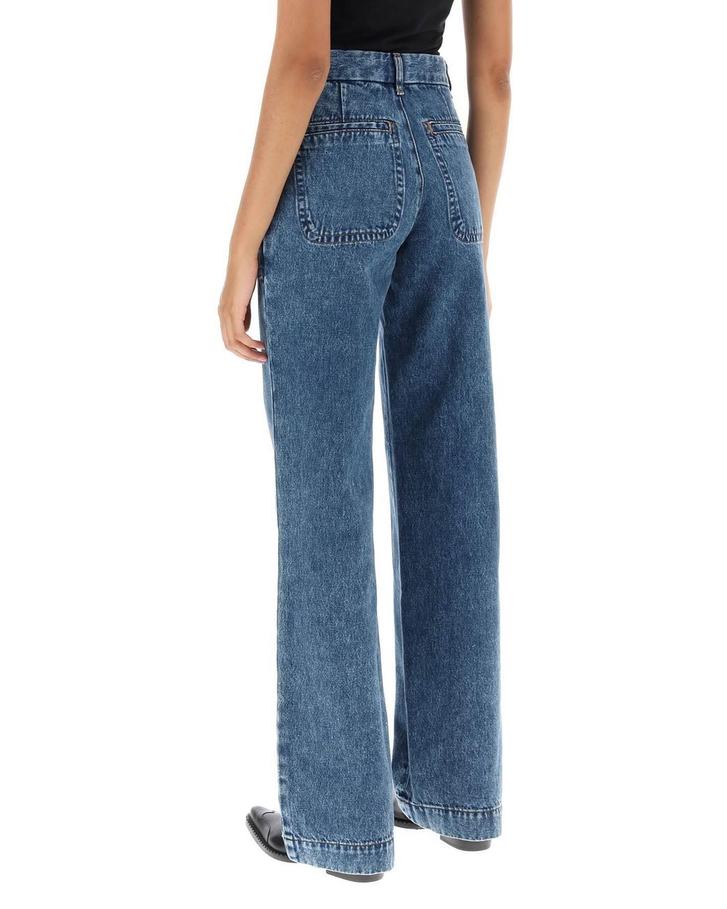 A.P.C. Blue Seaside High-Waist Flared Jeans