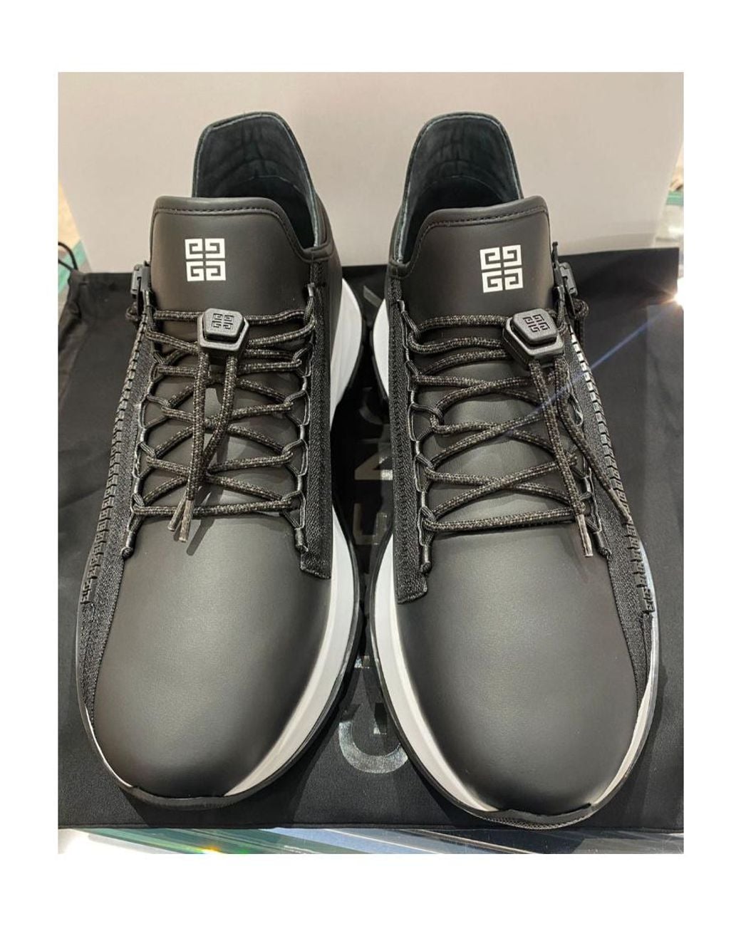 Givenchy Black Spectre Runner Lace-Up Sneakers for men