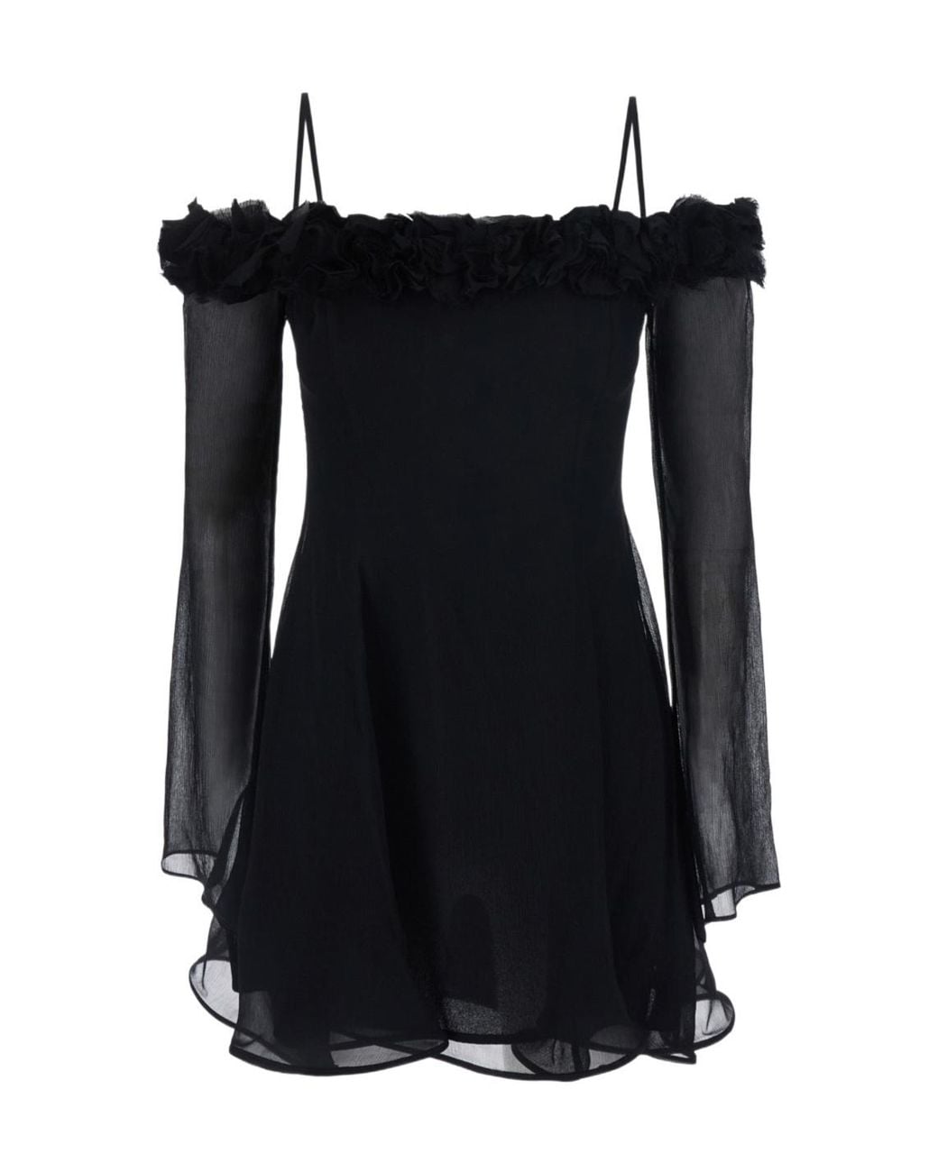 Blumarine Black Off-The-Shoulder Dress