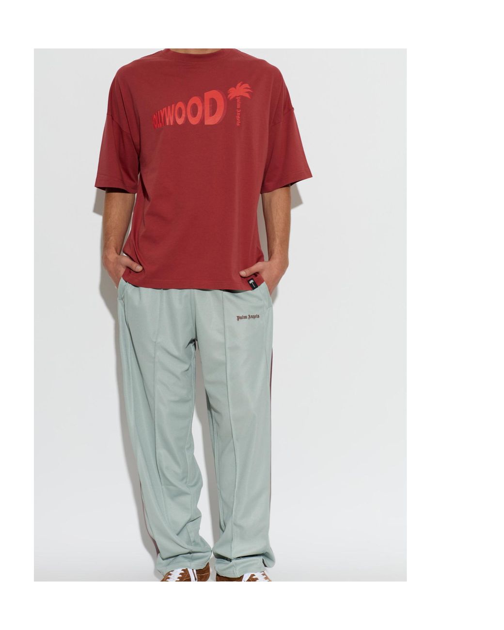 Palm Angels Red Short-Sleeved T-Shirt for men