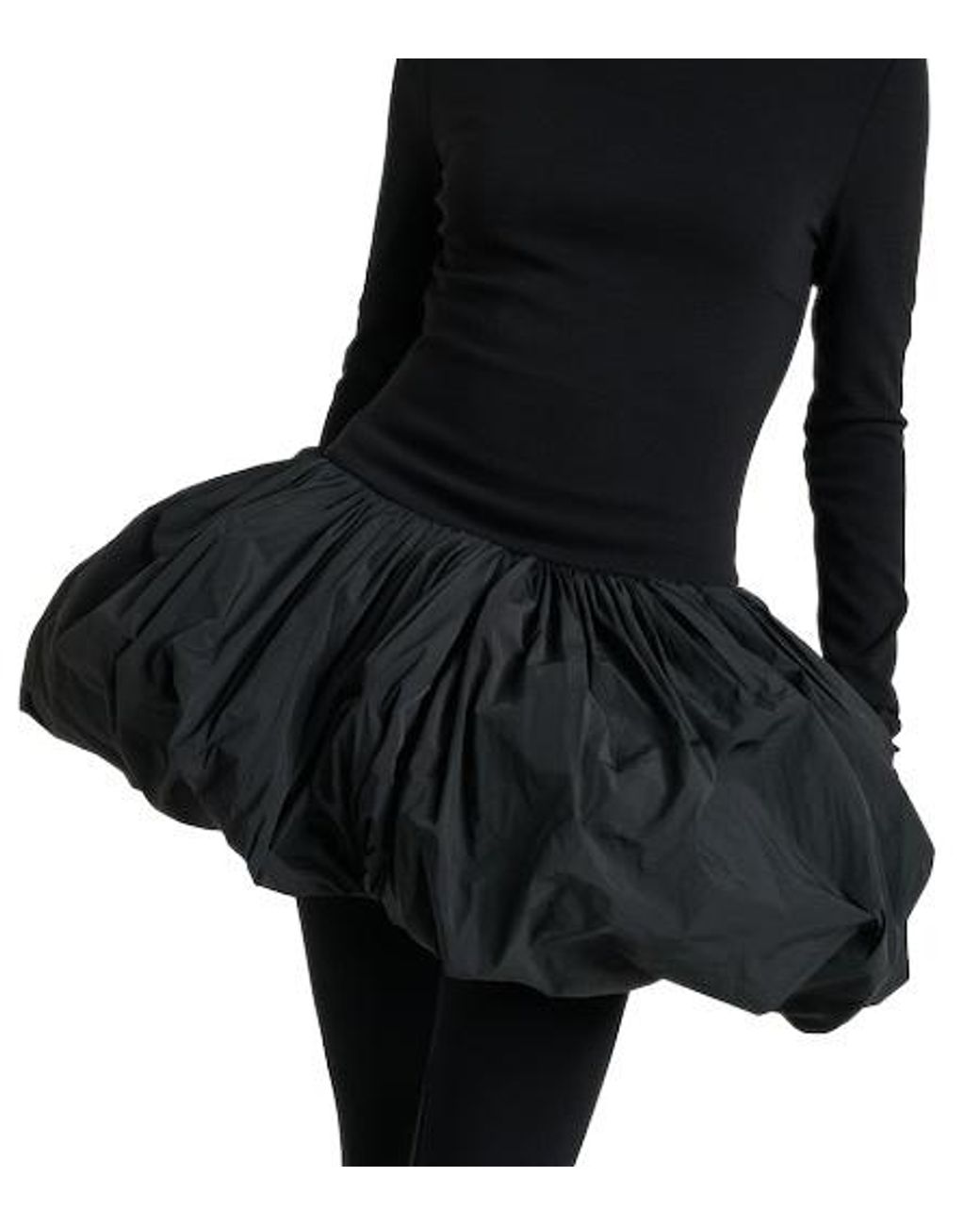 Magda Butrym Black Paneled Wool-Blend Minidress