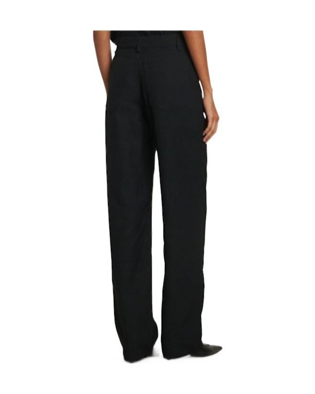 Loulou de Saison Black Casual Pants With Belt Loops