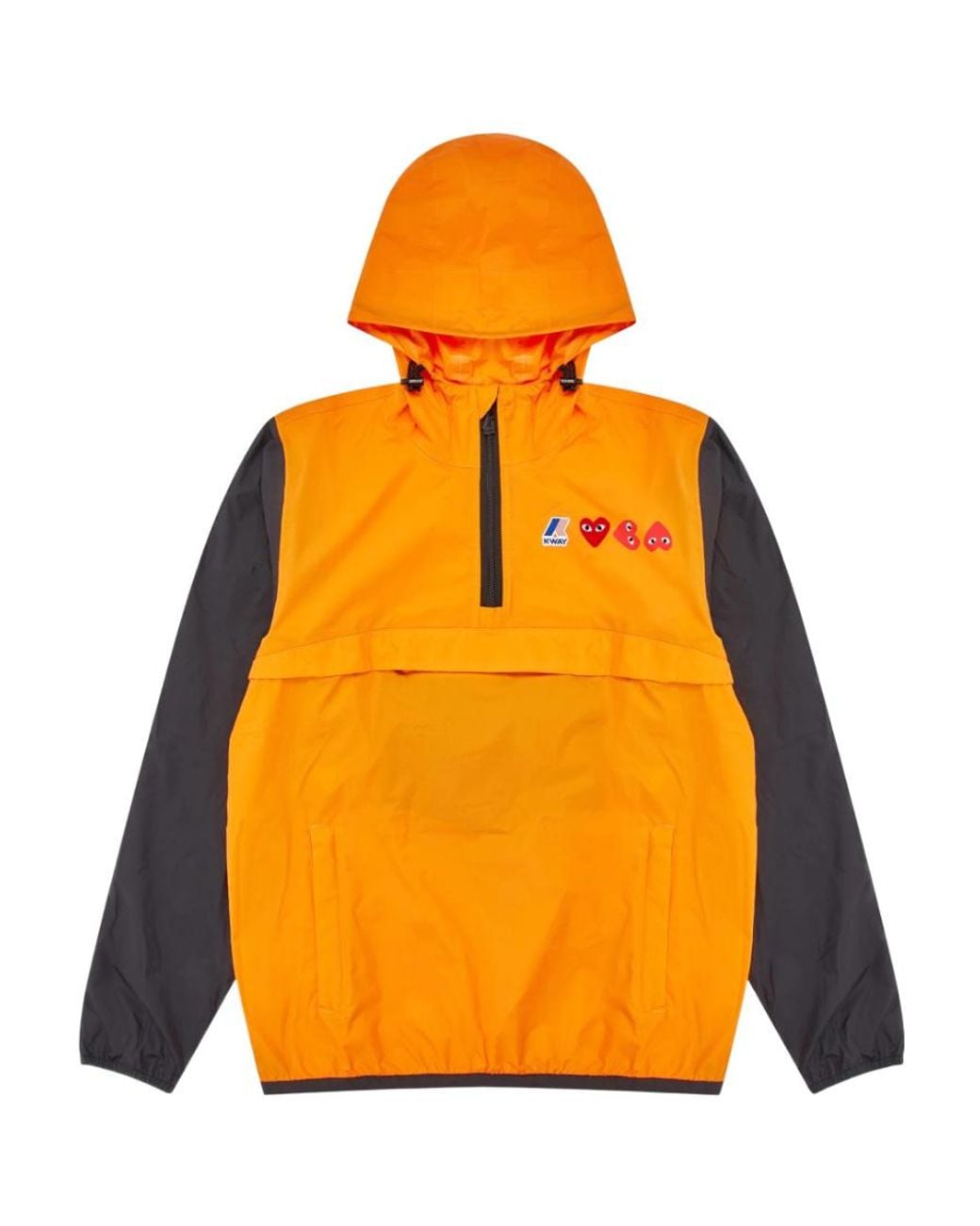 COMME DES GARÇONS PLAY Orange Logo Hooded Casual Jacket for men