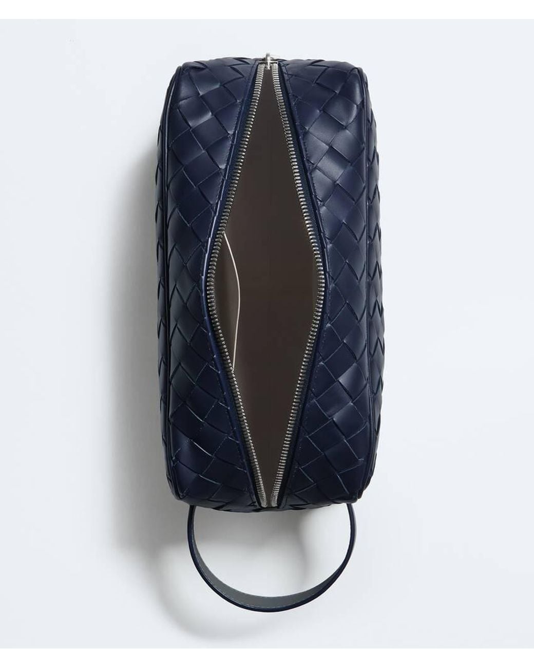 Bottega Veneta Blue Intrecciato Travel Pouch for men