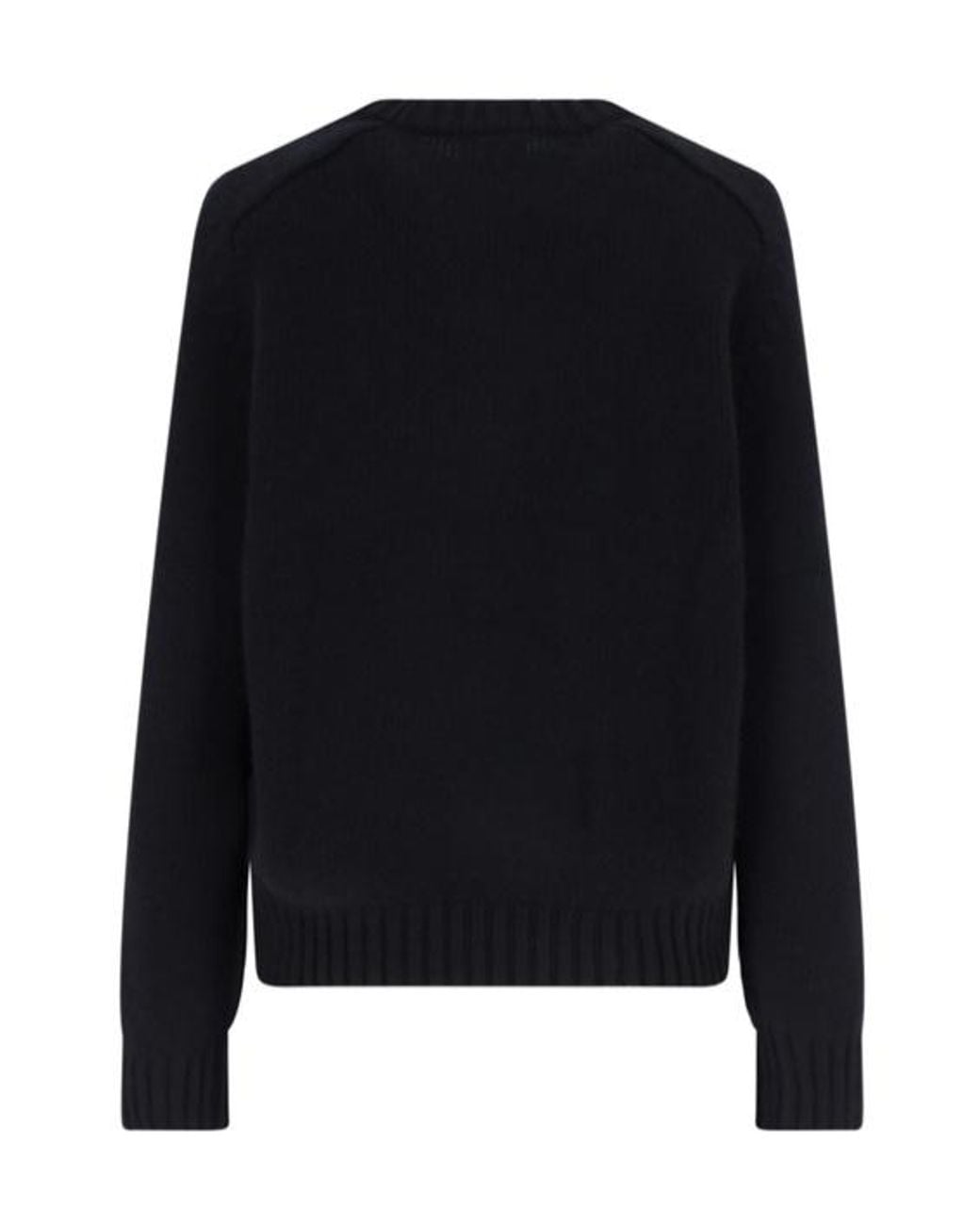 Khaite Black Long-Sleeved Crewneck Jumper