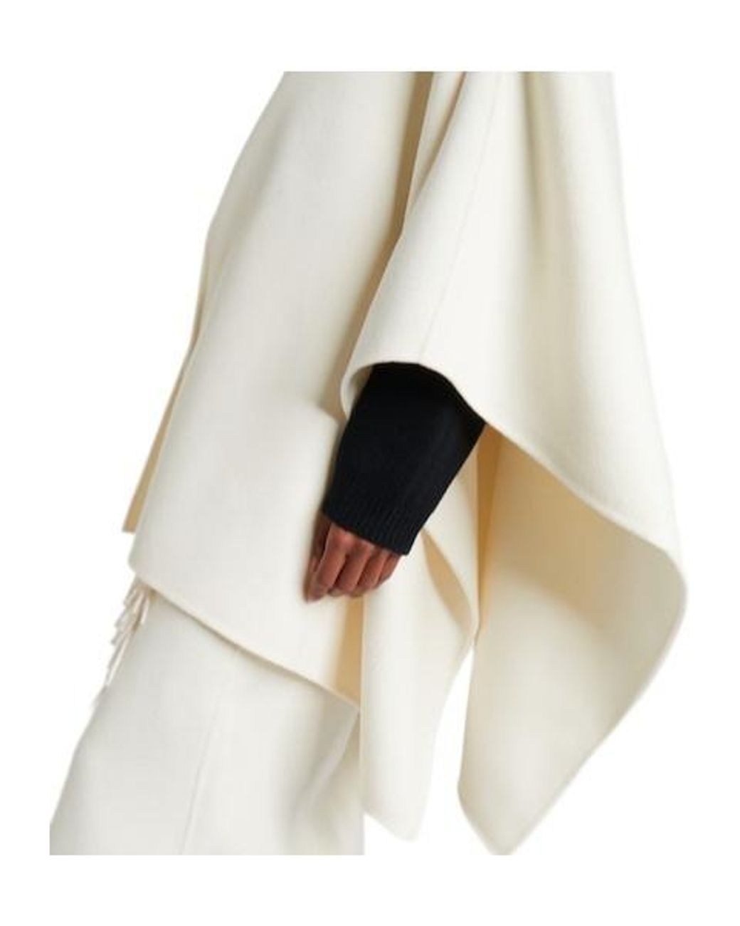 Rohe White Wool And Cashmere Poncho