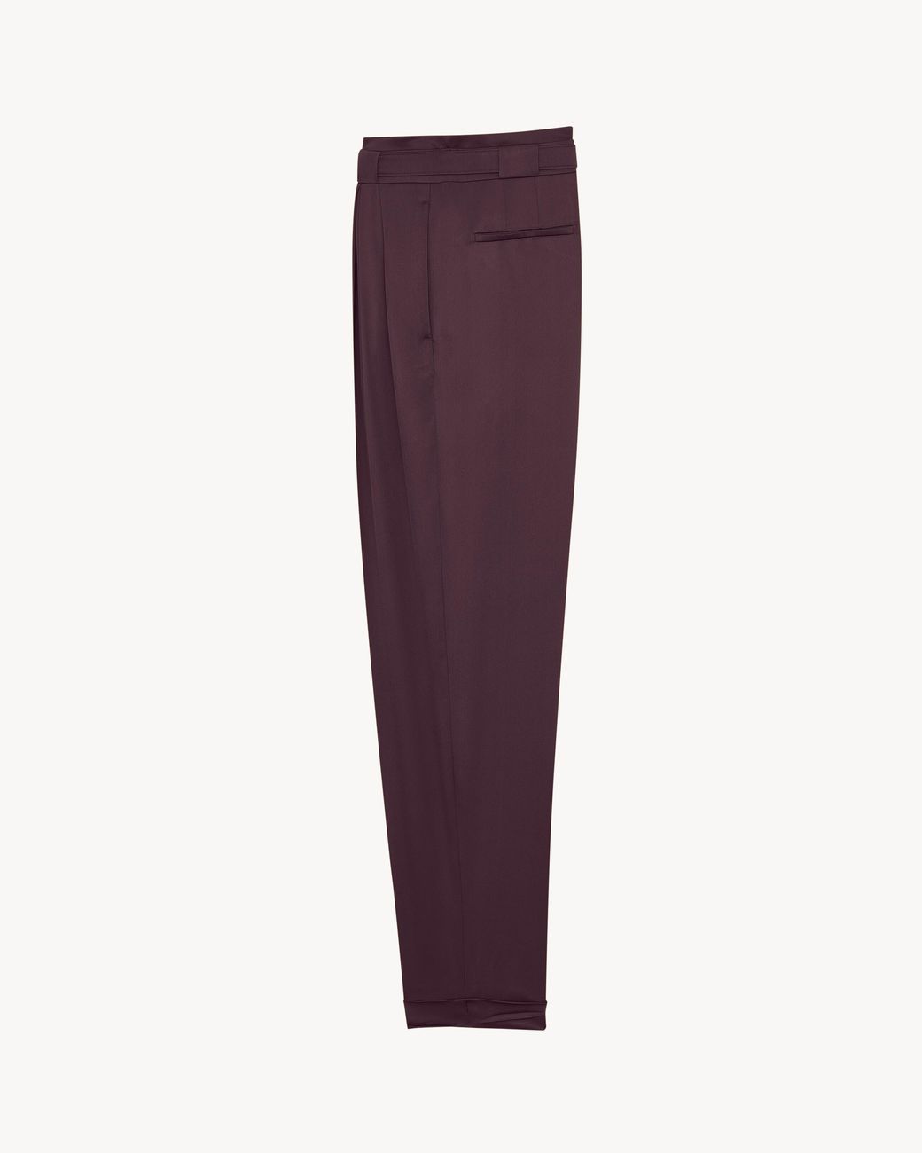 Saint Laurent Purple Pleated Belted Trousers for men
