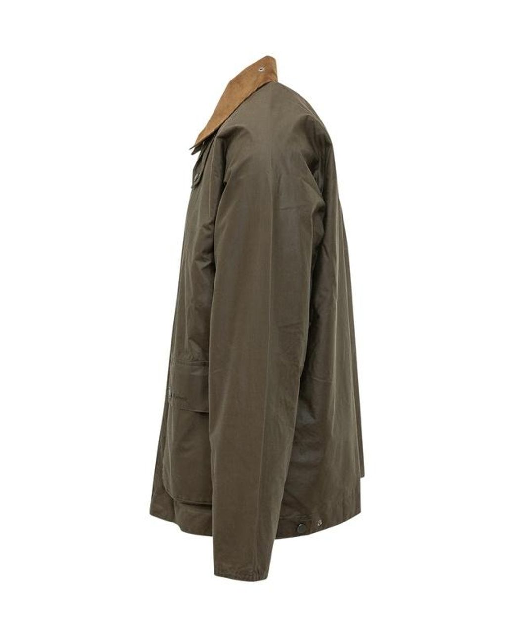 Barbour Green Collared Button-Up Jacket for men
