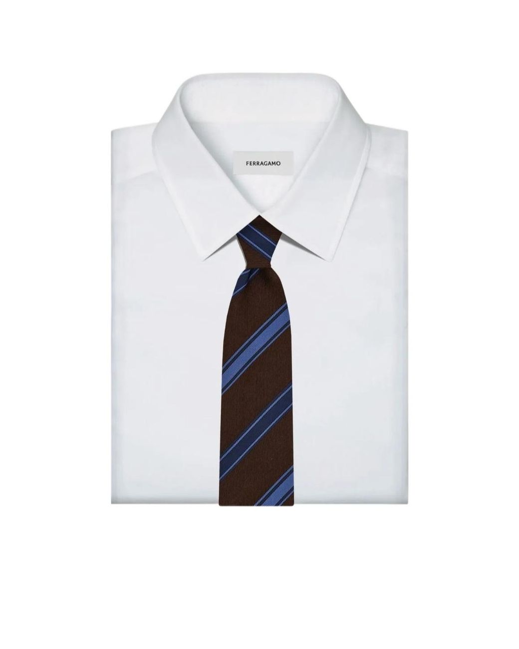 Ferragamo Blue Striped Tie for men