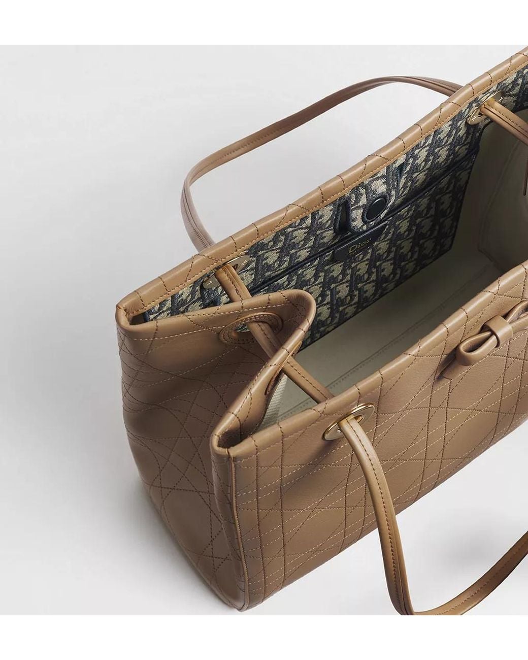 Dior Natural Medium Promenade Shopping Bag