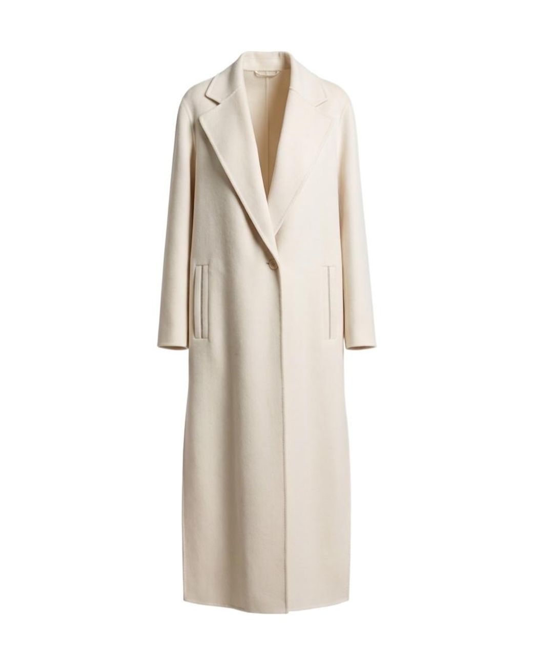 Peserico Natural Single-Breasted Long Coat