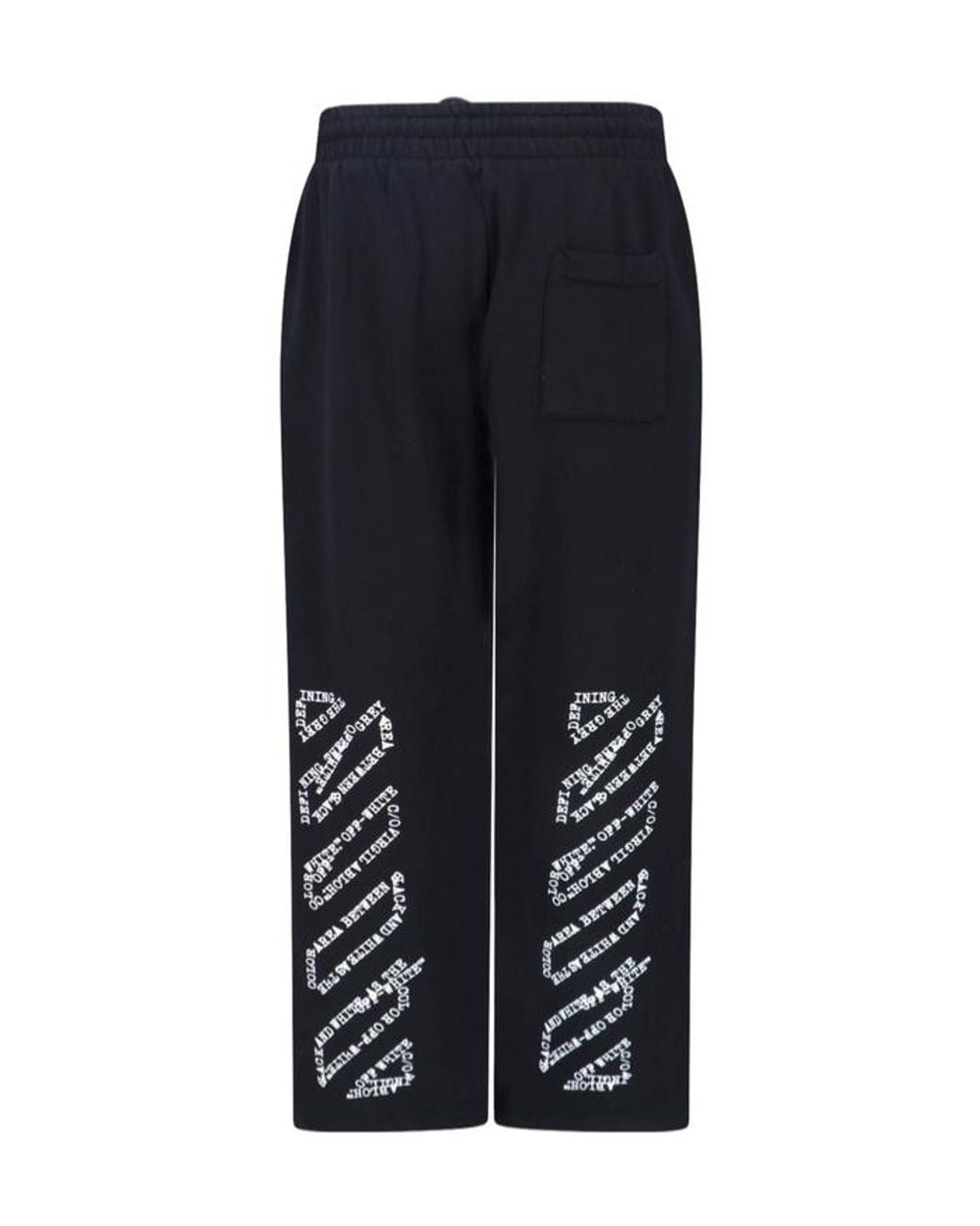 Off-White c/o Virgil Abloh Blue Logo Print Drawstring Pants for men