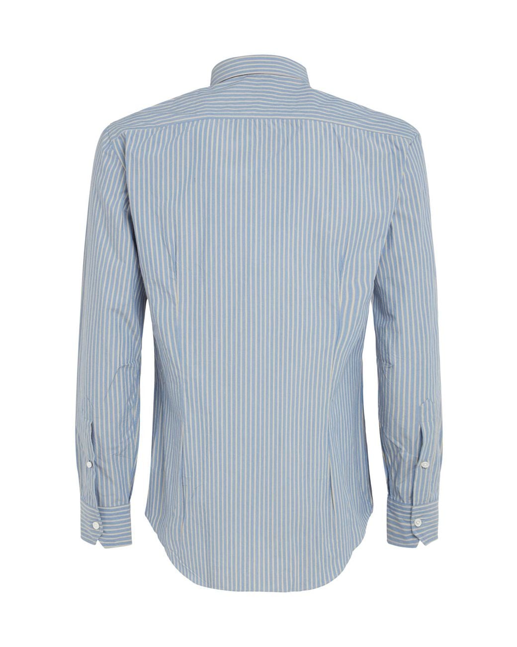 Salvatore Piccolo Blue Striped Long-Sleeved Shirt for men