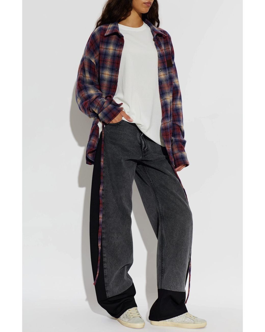 Golden Goose Deluxe Brand Gray 'Super-Star Double Quarter With L' Sports Shoes