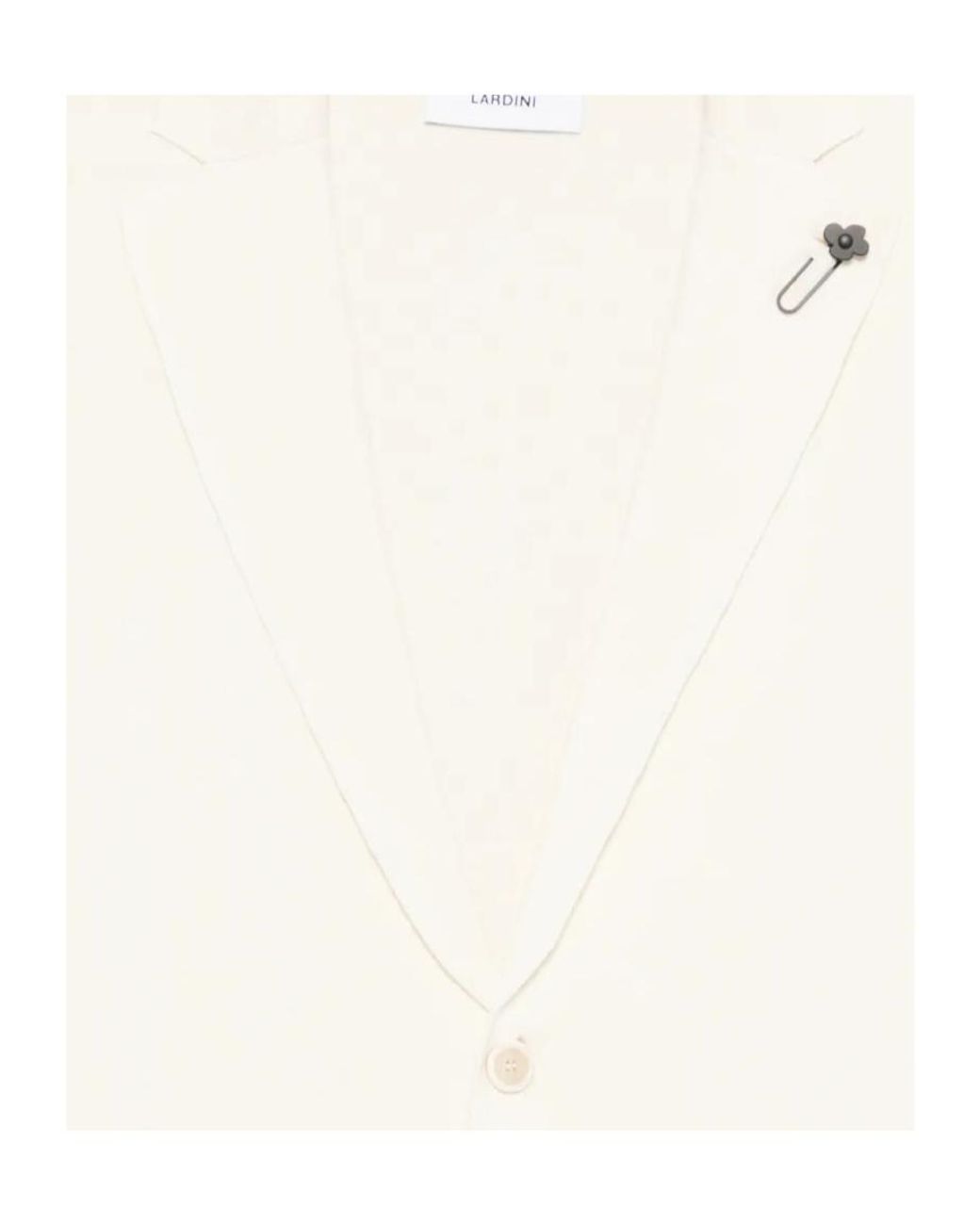 Lardini White Shawl Collar Buttoned Cardigan for men
