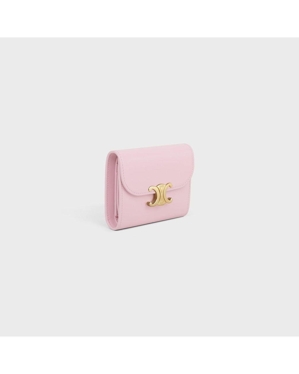 Céline Pink Small Flap Wallet Triomphe