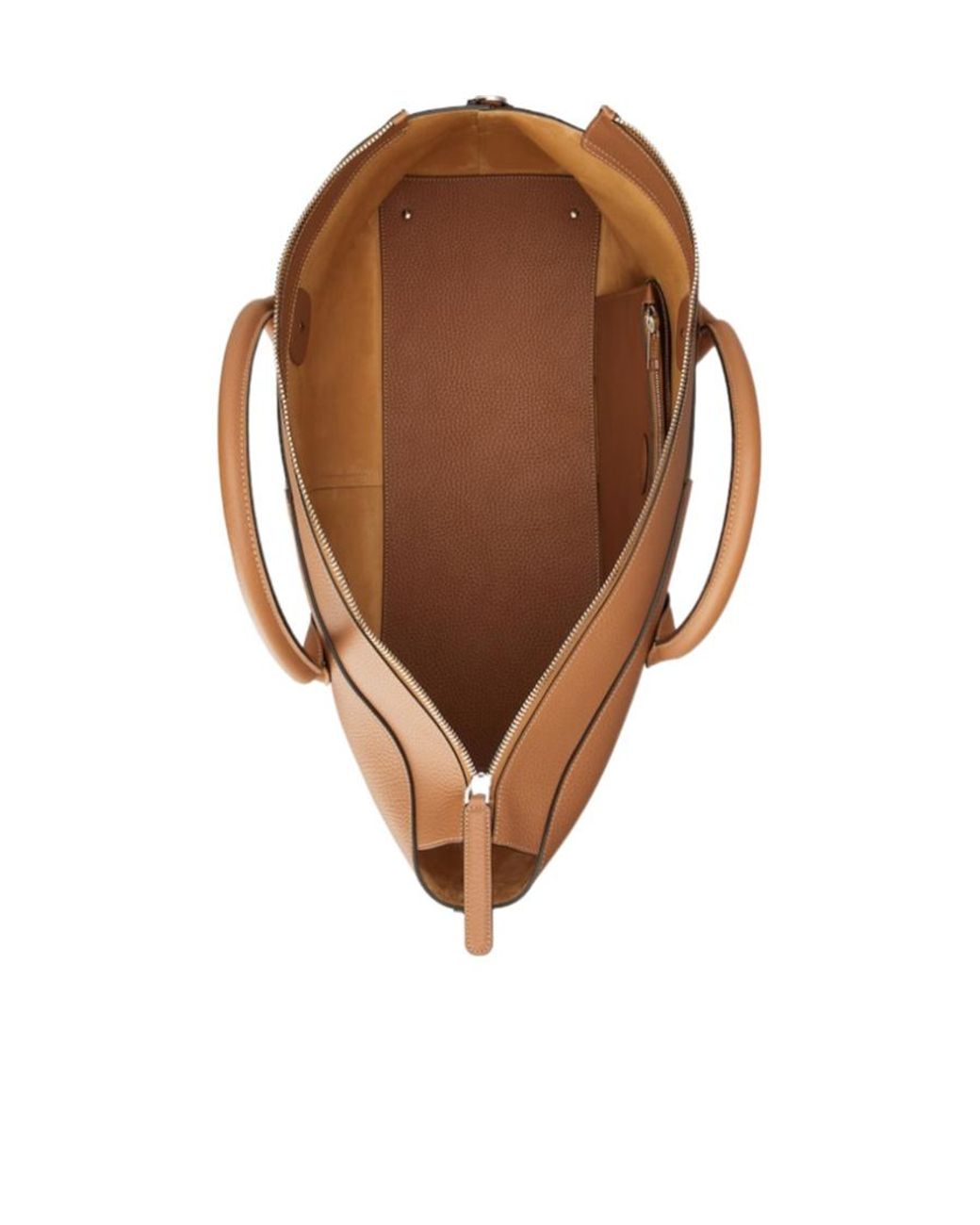 Tod's Brown Grained Leather Zip-Up Tote Bag for men