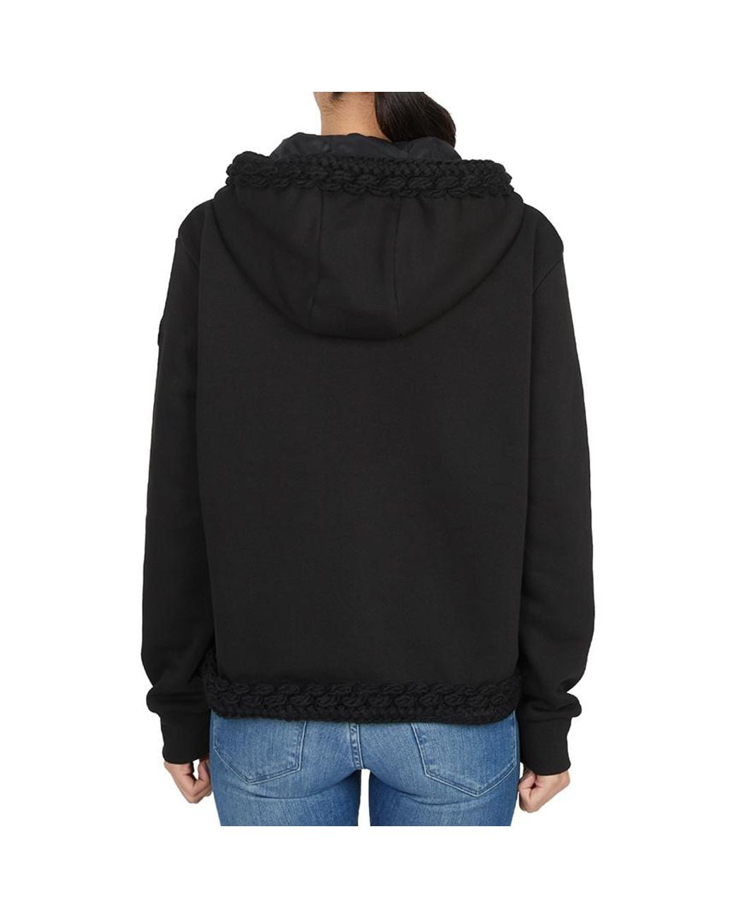 Moncler Blue Zip-Up Drawstring Hoodie