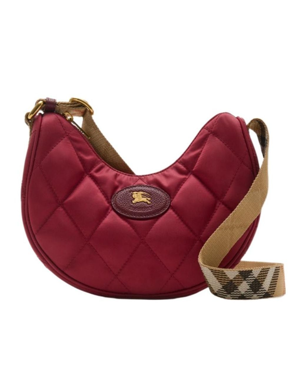 Burberry Red Horseshoe Quilted Crossbody Bag