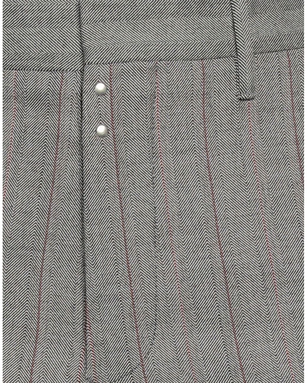 MM6 by Maison Margiela Gray Stretch Twill Trousers