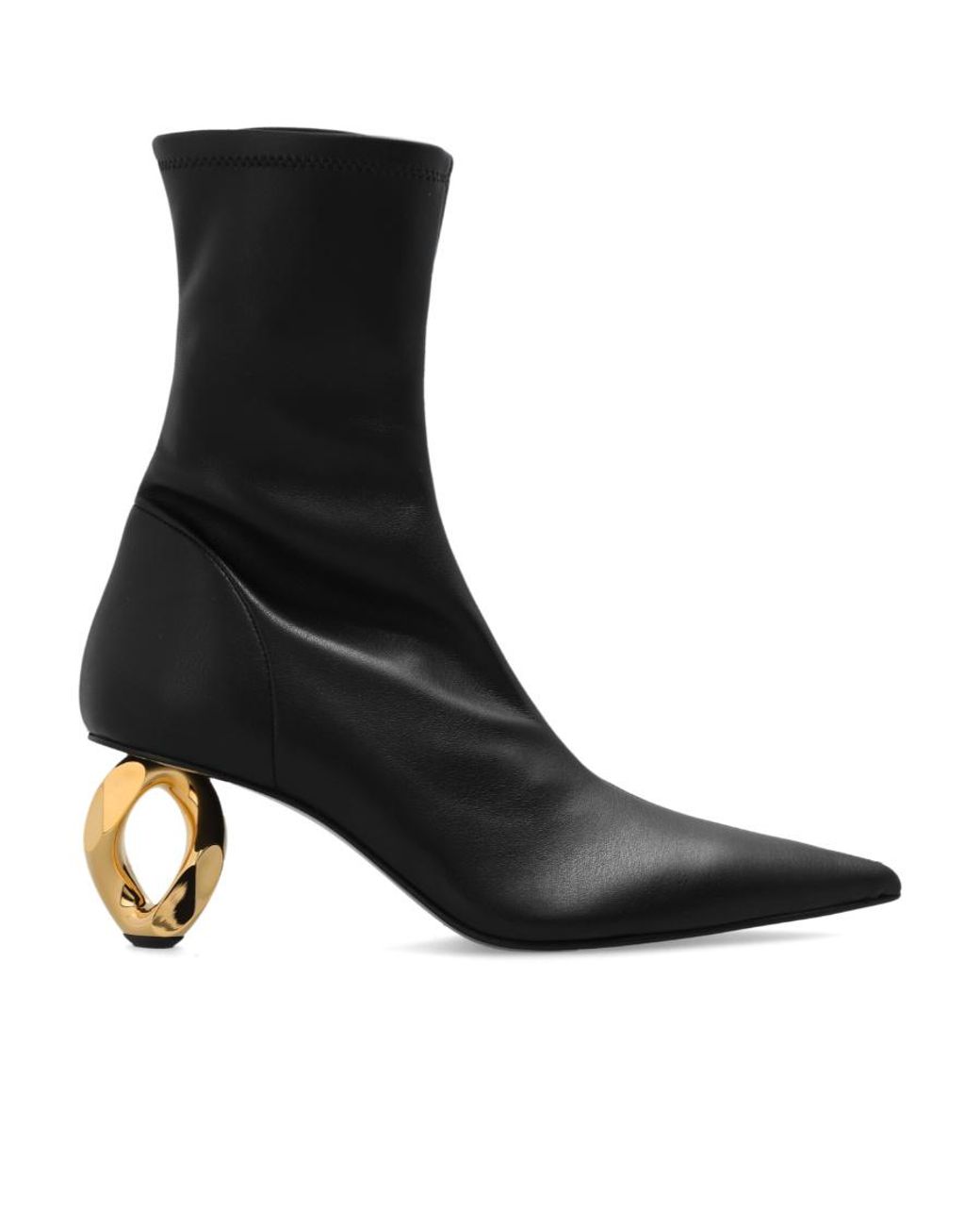 J.W. Anderson Black Jw Anderson Pointed-Toe Heeled Ankle Boots