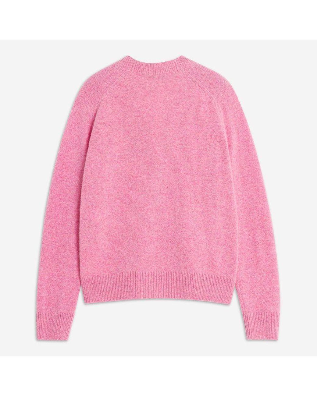 Maison Kitsuné Pink Maison Kitsuné Baby Fox Boxy Cardigan