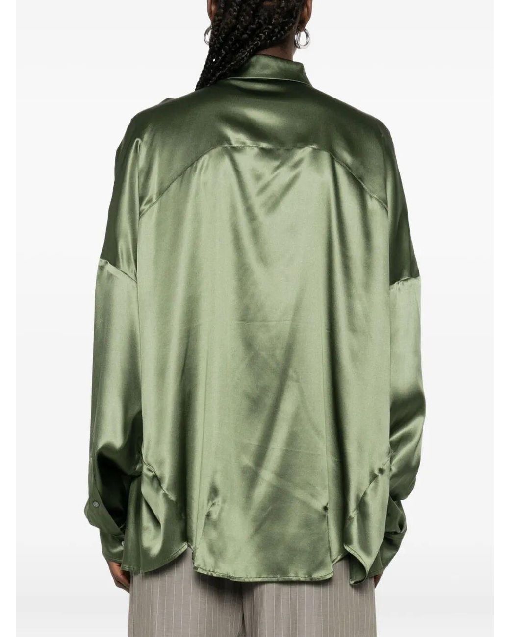Dries Van Noten Green Long Sleeve Shirt