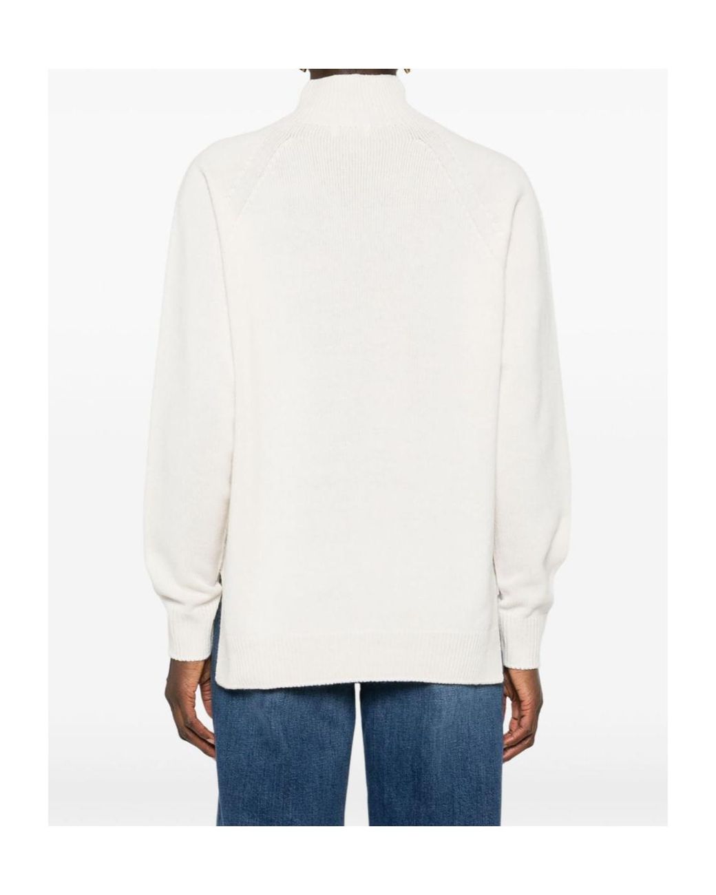 Peserico White Monili Chain-Detail Jumper