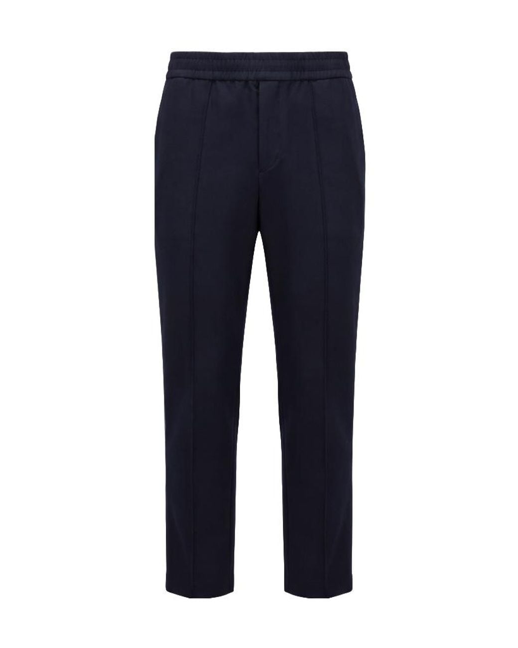 Moncler Blue Straight-Leg Knit Pants for men