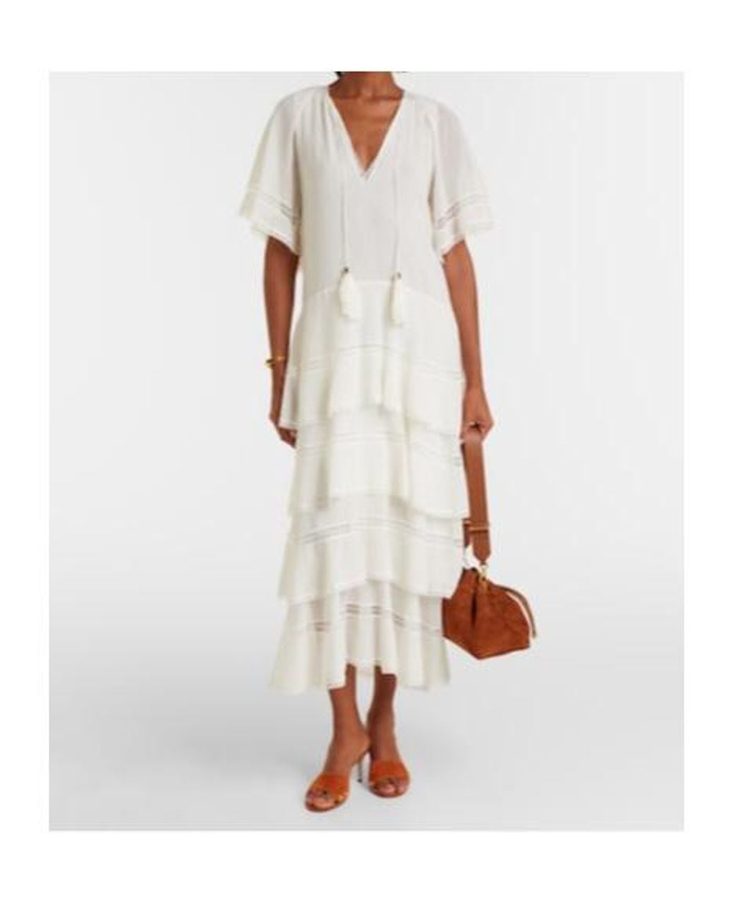 Dorothee Schumacher White Dreamful Cotton And Silk Midi Dress