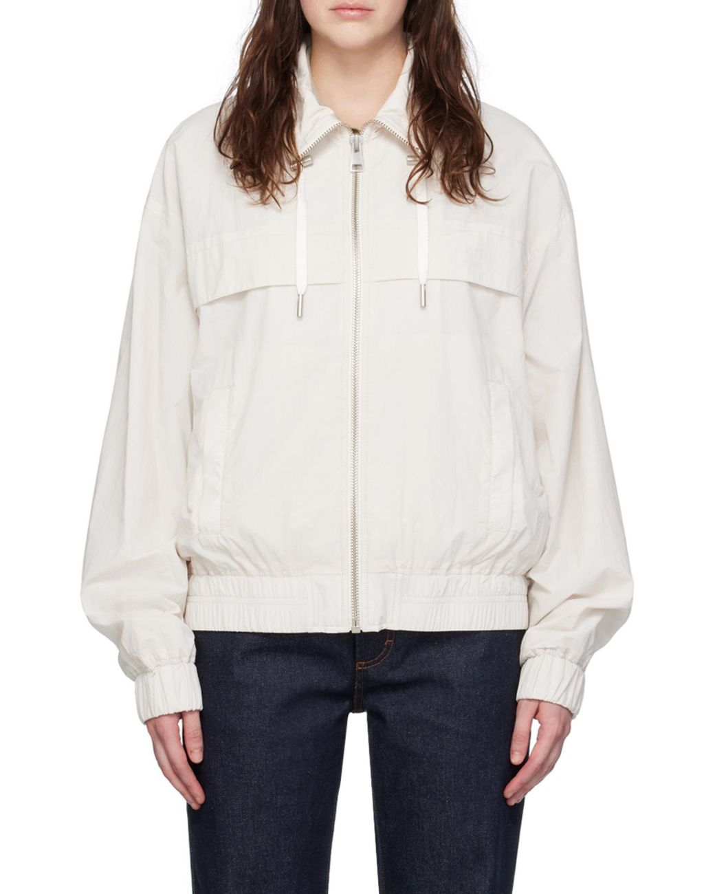 AMI Natural Zip-Up Lightweight Jacket for men