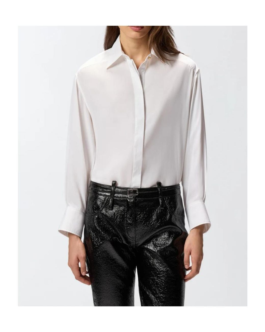 Pinko White Long-Sleeved Shirt
