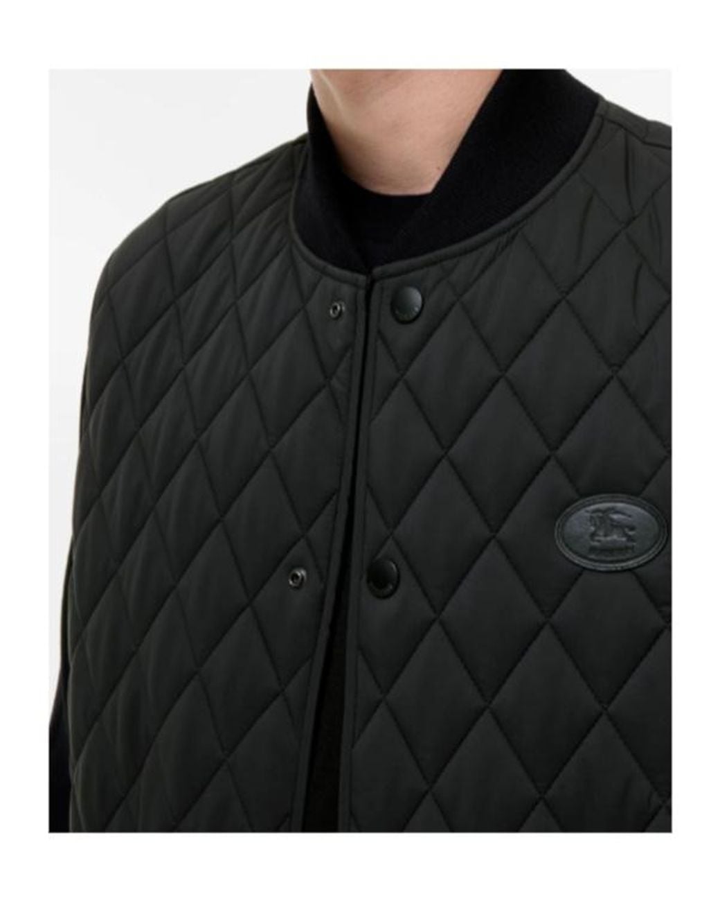Burberry Black Logo Patch Quilted Gilet for men
