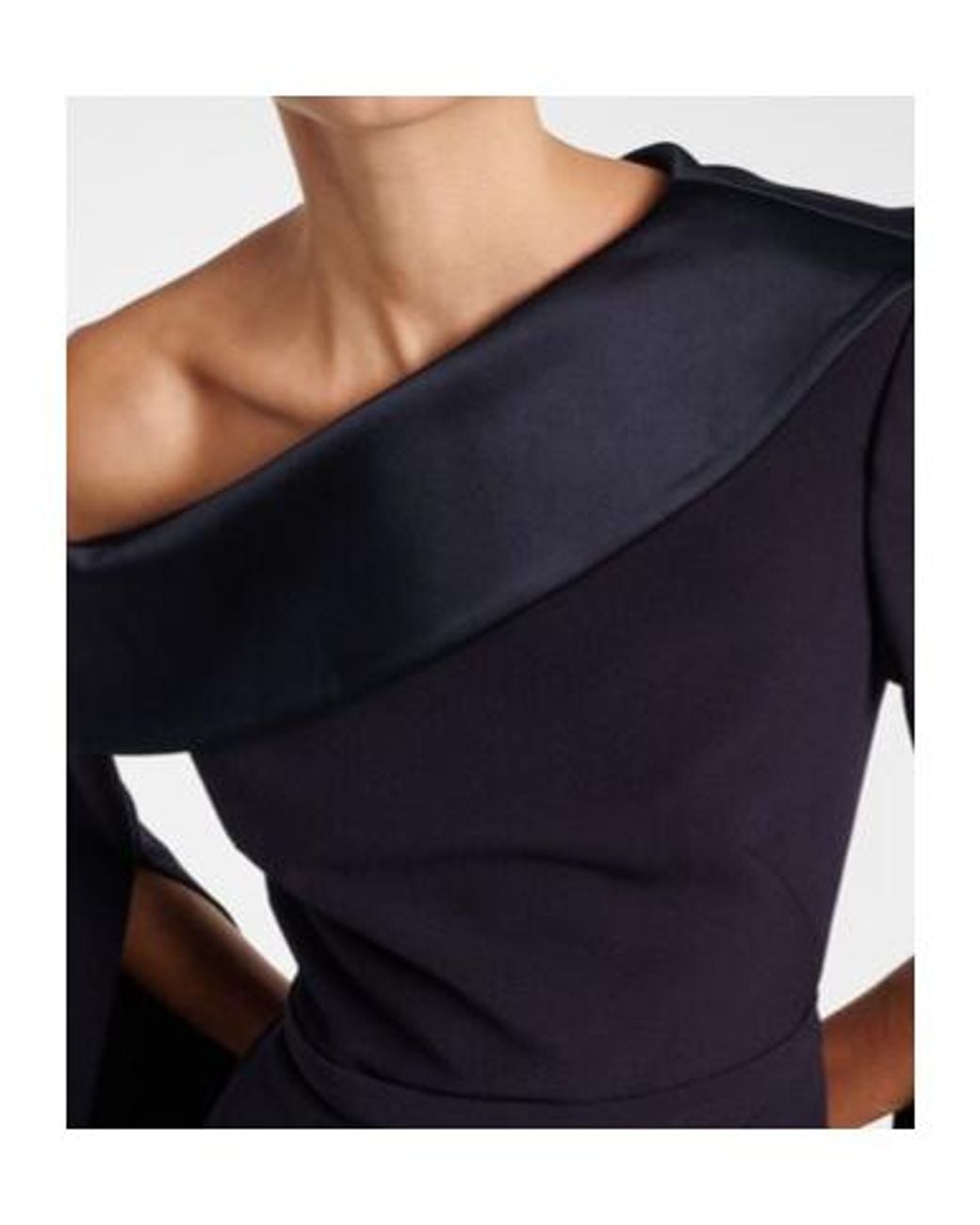 Safiyaa Blue Rinoa Caped Crépe Gown