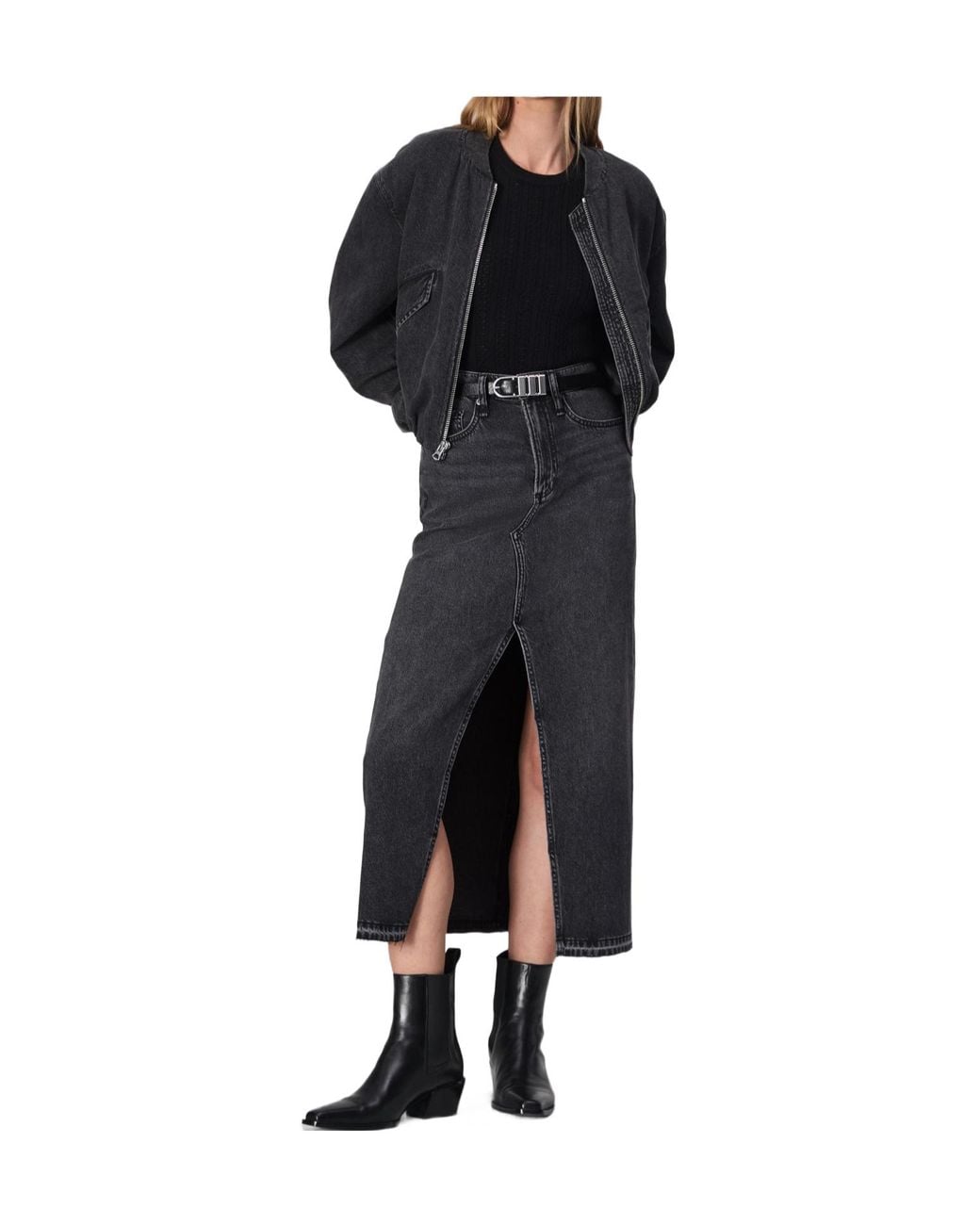Rag & Bone Black Denim Skirt