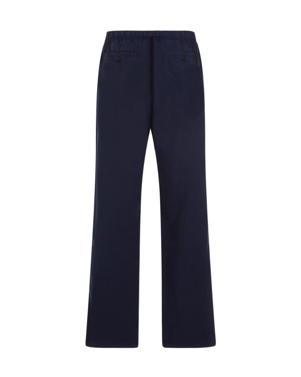 Palm Angels Blue Logo Embroidered Drawstring Pants for men
