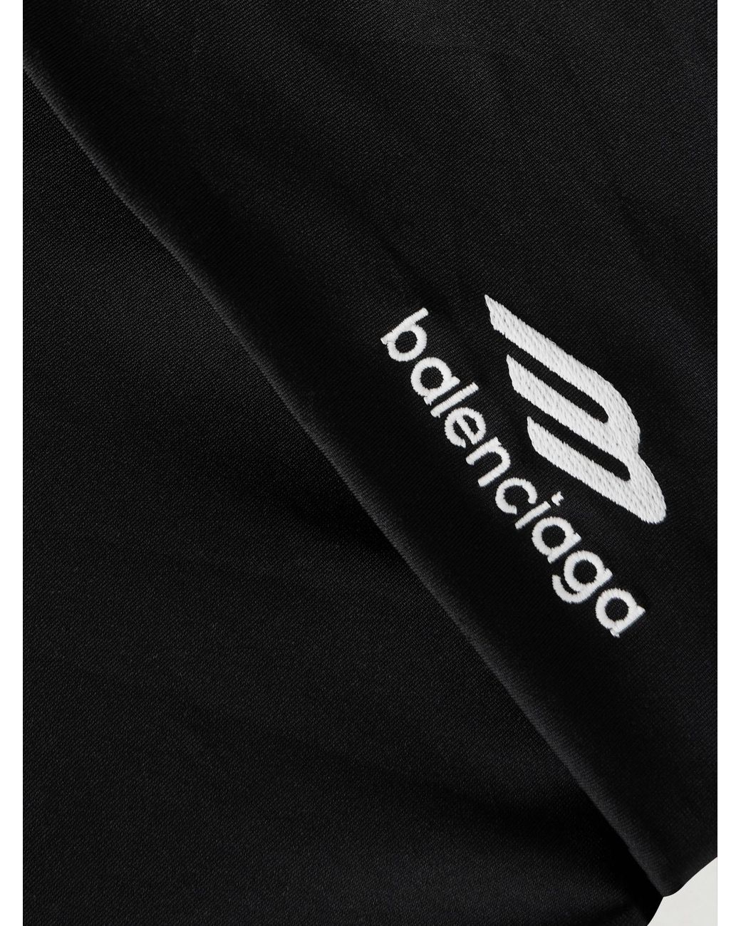 Balenciaga Black 3B Sports Icon Foldover Leggings