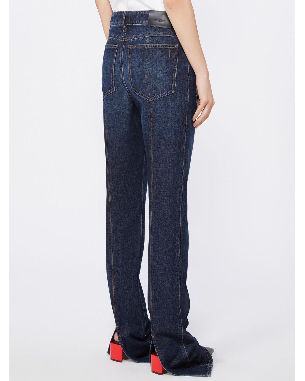 Sportmax Blue Low-Waisted Flared Jeans