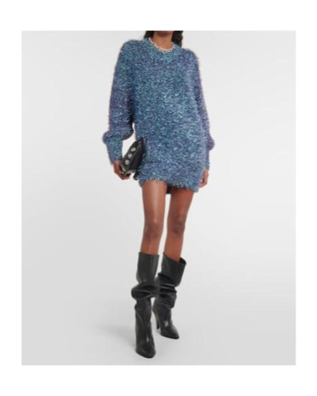 Isabel Marant Blue Wayne Metallic Sweater