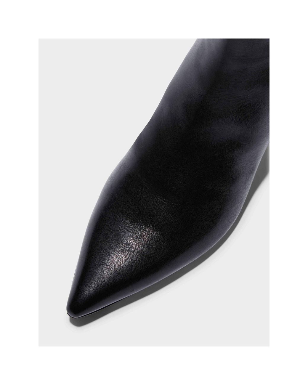 Aeyde Black Cow Print Ankle Heeled Boots