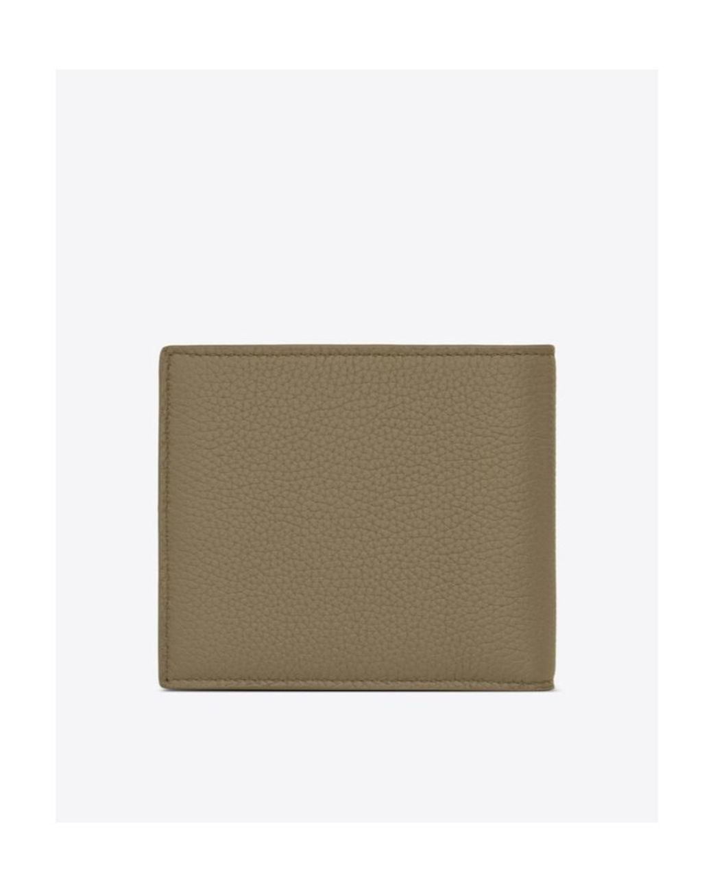 Saint Laurent Natural Logo Plaque Bifold Wallet for men