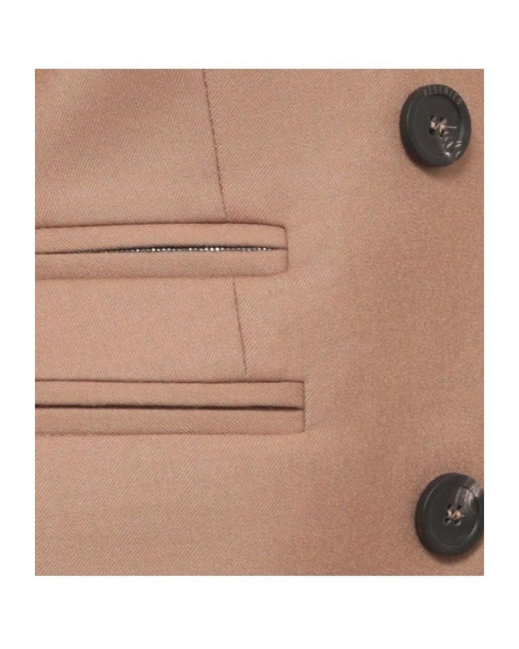 Peserico Brown Peak-Lapel Double-Breasted Blazer