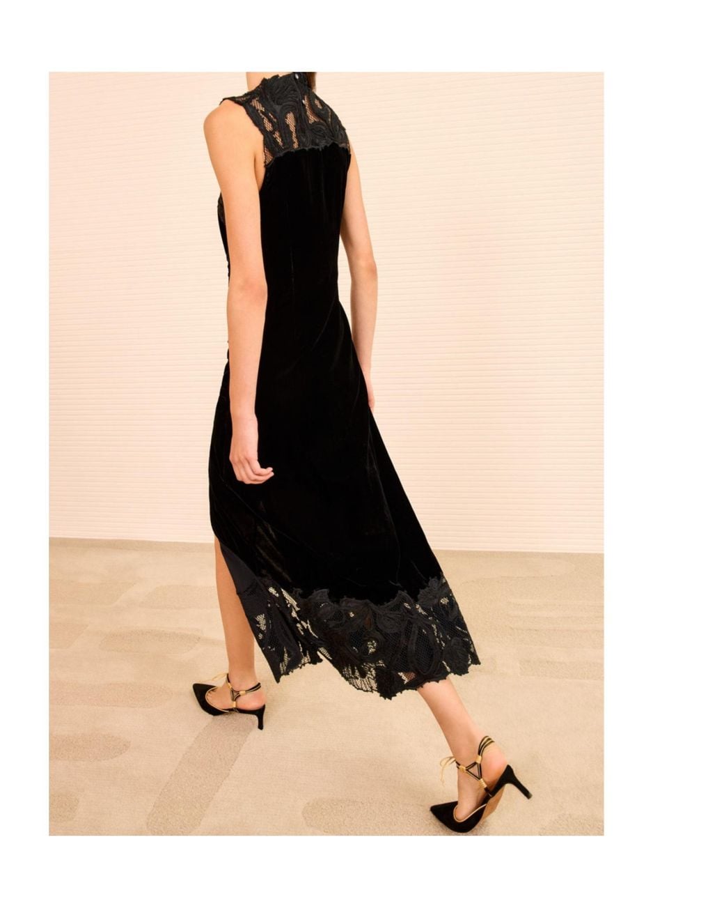 Ulla Johnson Black Rosaria Embroidered Ruched Dress