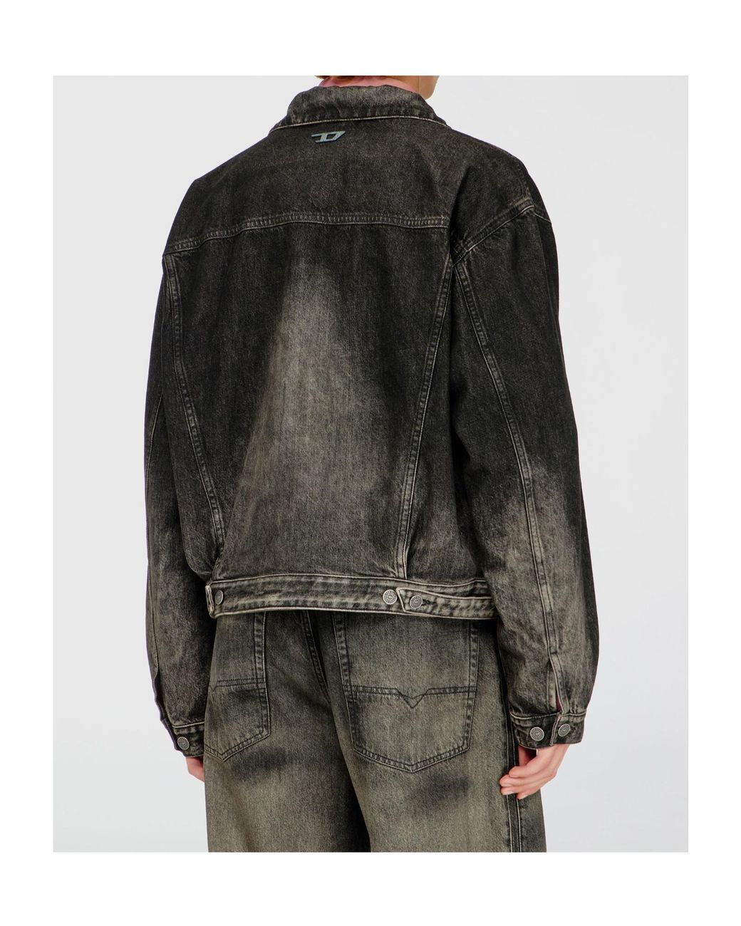 DIESEL Black Trucker Jacket for men