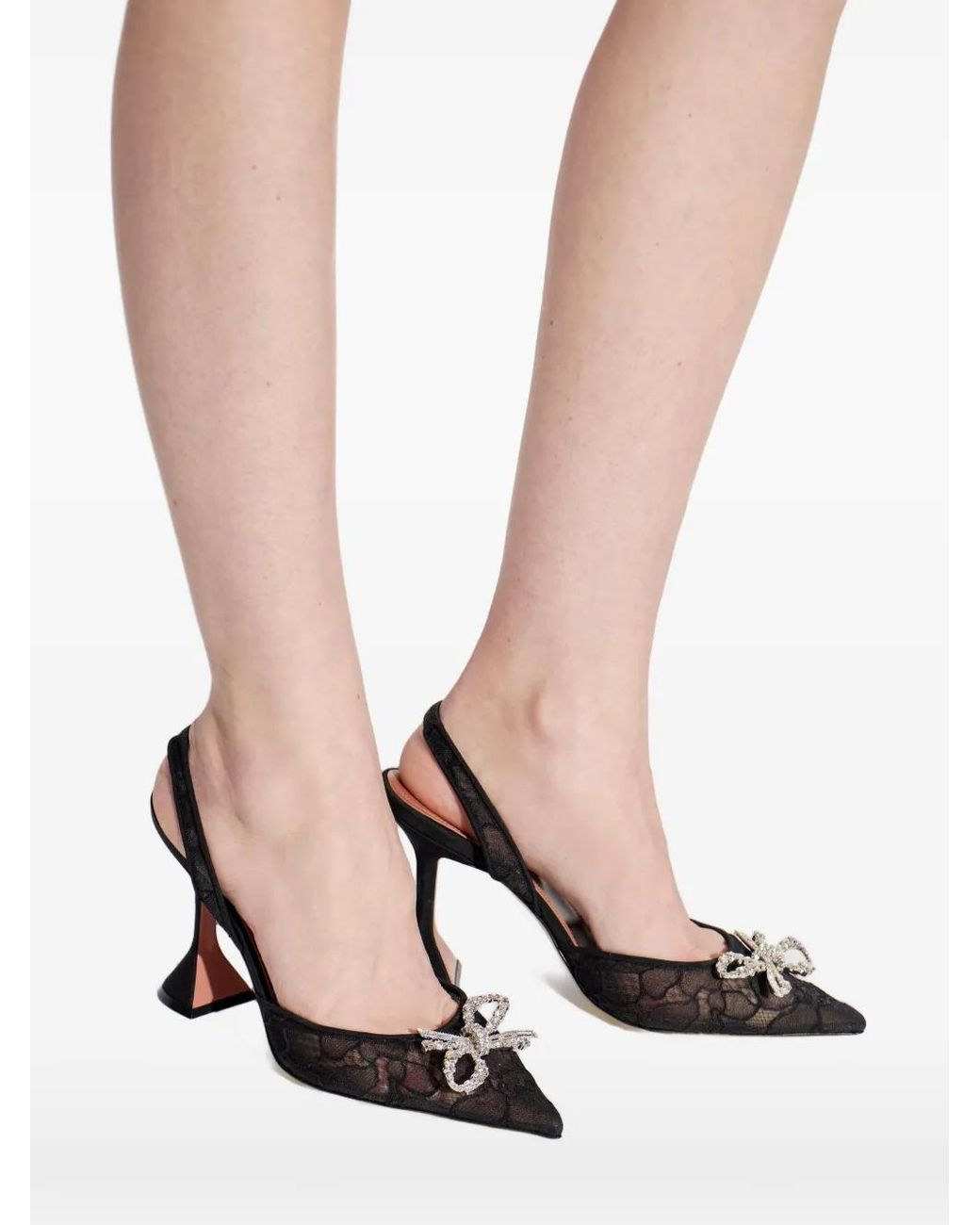 AMINA MUADDI Black Rosie Slingback Pumps