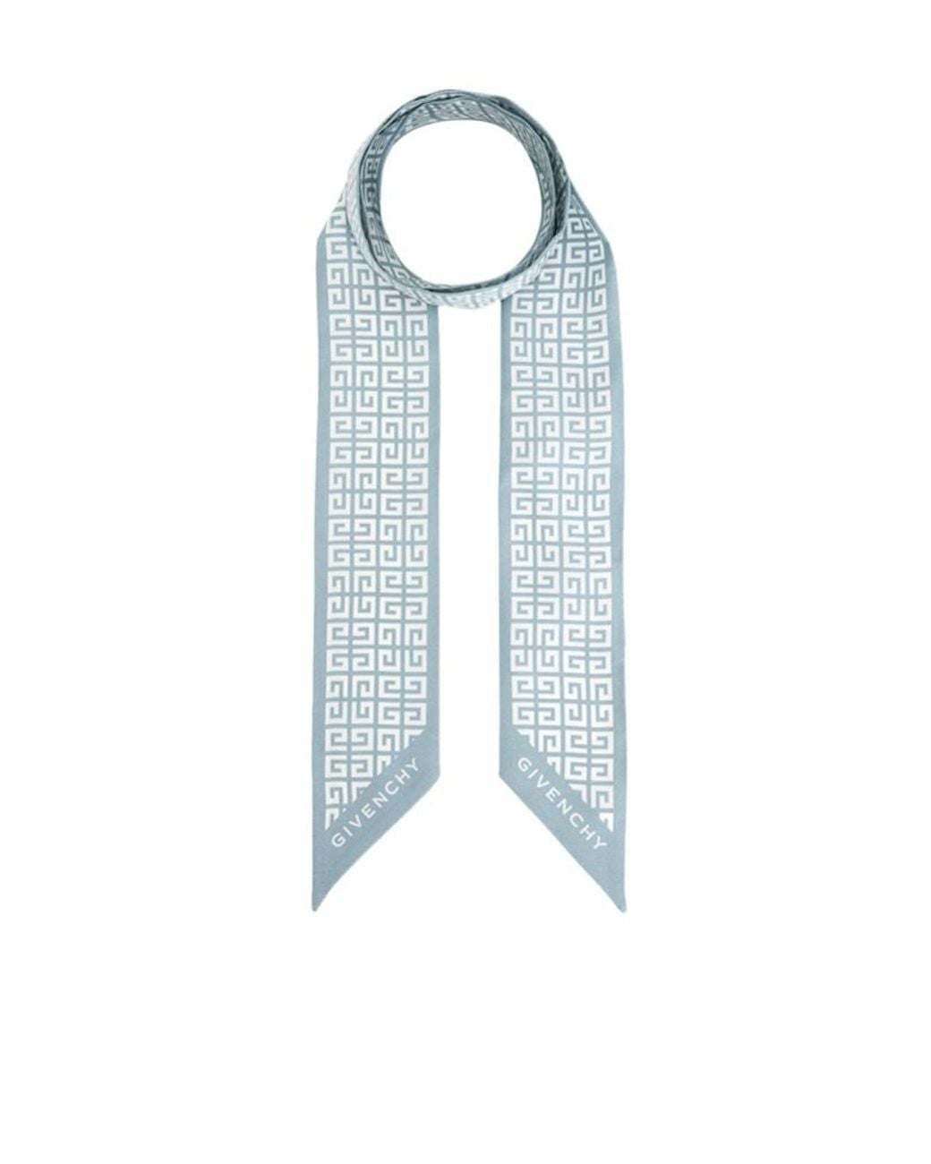 Givenchy Blue Pointed Silk Scarf