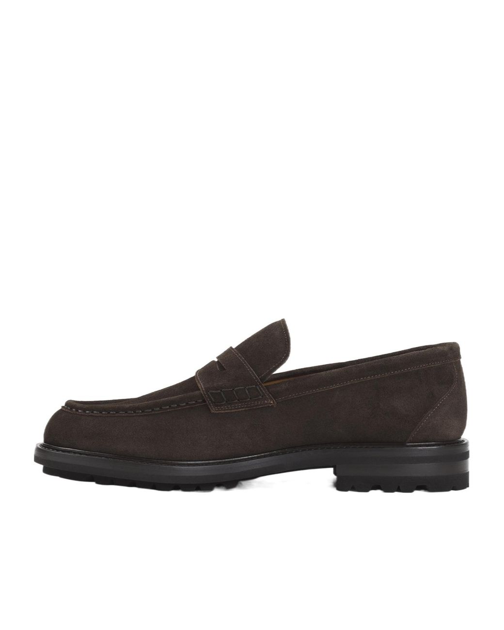 Kiton Brown Round-Toe Loafers for men